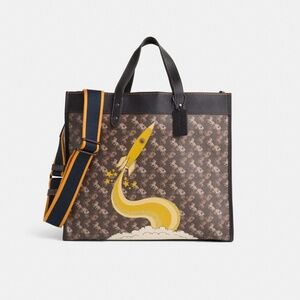Coach Restored Field Tote 40 With Horse And Carriage Print And Rocket